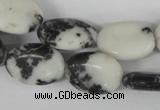 COV138 15.5 inches 13*18mm oval black & white jasper beads wholesale