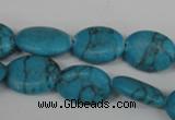 COV140 15.5 inches 12*17mm oval synthetic turquoise beads wholesale