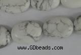 COV155 15.5 inches 15*20mm oval white howlite beads wholesale