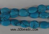 COV20 15.5 inches 8*10mm oval synthetic turquoise beads wholesale