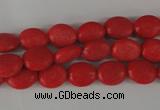 COV23 15.5 inches 8*10mm oval synthetic coral beads wholesale