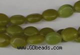 COV28 15.5 inches 8*10mm oval Korean jade gemstone beads wholesale