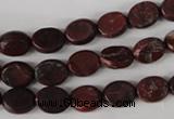 COV35 15.5 inches 8*10mm oval brecciated jasper beads wholesale