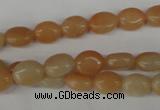 COV47 15.5 inches 8*10mm oval pink aventurine beads wholesale