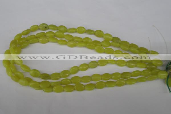 COV54 15.5 inches 8*12mm oval lemon jade gemstone beads wholesale