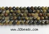 CPB1077 15.5 inches 8mm faceted round natural pietersite beads