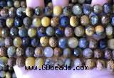 CPB1082 15.5 inches 8mm faceted round pietersite gemstone beads