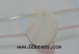 CPB401 15.5 inches 25mm coin white porcelain beads wholesale