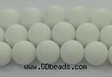 CPB412 15.5 inches 8mm round matte white porcelain beads