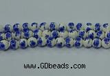 CPB541 15.5 inches 6mm round Painted porcelain beads