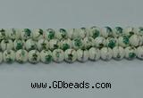 CPB581 15.5 inches 6mm round Painted porcelain beads