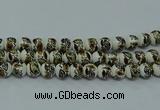 CPB642 15.5 inches 8mm round Painted porcelain beads