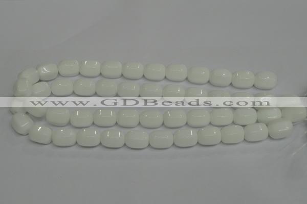 CPB66 15.5 inches 12*16mm drum white porcelain beads wholesale