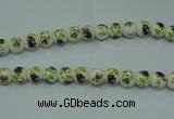 CPB662 15.5 inches 8mm round Painted porcelain beads