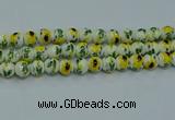 CPB731 15.5 inches 6mm round Painted porcelain beads