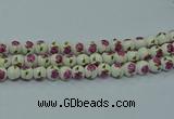 CPB741 15.5 inches 6mm round Painted porcelain beads