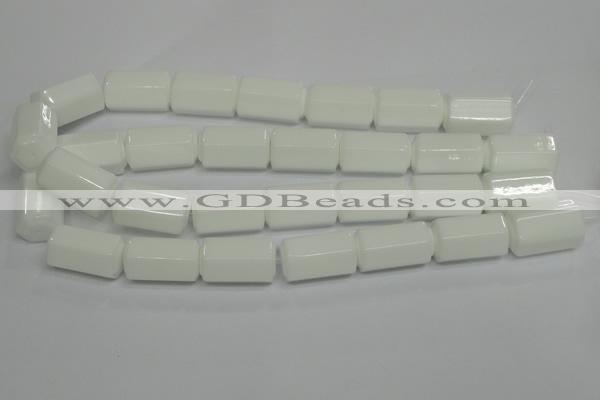 CPB78 15.5 inches 15*25mm column white porcelain beads wholesale