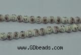 CPB791 15.5 inches 6mm round Painted porcelain beads