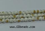 CPB801 15.5 inches 6mm round Painted porcelain beads