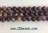 CPC663 15.5 inches 12mm round purple phantom quartz beads