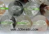 CPC697 15 inches 9mm - 10mm round phantom quartz beads