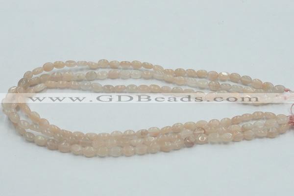 CPI06 15.5 inches 6*8mm oval pink aventurine jade beads wholesale