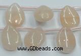 CPI15 15.5 inches 13*18mm top-drilled teardrop pink aventurine jade beads