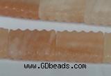 CPI155 15.5 inches 18*25mm carved rectangle pink aventurine jade beads