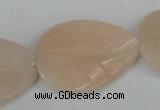 CPI158 15.5 inches 25*35mm carved leaf pink aventurine jade beads