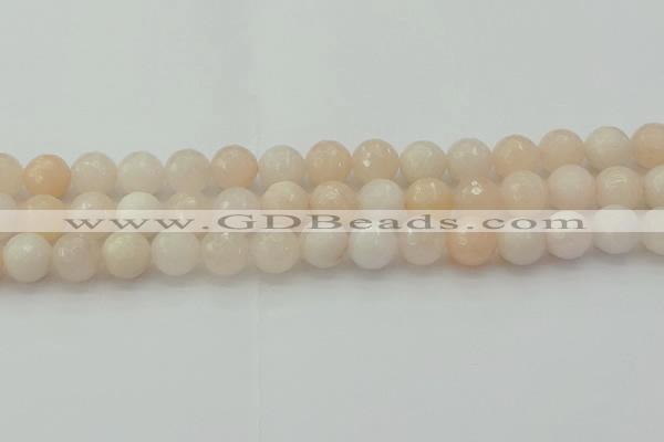 CPI213 15.5 inches 10mm faceted round pink aventurine jade beads