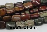 CPJ08 15.5 inches 8*10mm rectangle picasso jasper beads wholesale