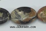 CPJ29 15.5 inches 22*30mm oval picasso jasper beads wholesale