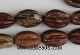 CPJ371 15.5 inches 10*18mm starfruit picasso jasper gemstone beads