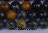 CPJ473 15.5 inches 10mm round black picasso jasper beads wholesale