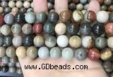 CPJ484 15.5 inches 12mm round polychrome jasper beads wholesale