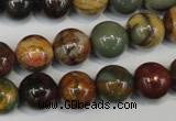 CPJ63 15.5 inches 12mm round picasso jasper gemstone beads