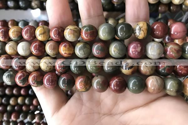 CPJ636 15.5 inches 10mm round picasso jasper beads wholesale