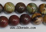 CPJ64 15.5 inches 14mm round picasso jasper gemstone beads