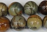 CPJ66 15.5 inches 18mm round picasso jasper gemstone beads