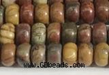 CPJ676 15.5 inches 2.5*4mm rondelle picasso jasper beads wholesale