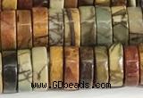 CPJ682 15.5 inches 3*8mm heishi picasso jasper beads wholesale