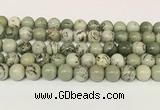 CPJ703 15.5 inches 10mm round greeting pine jasper beads