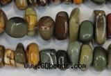 CPJ95 15.5 inches 6*14mm nuggets picasso jasper gemstone beads