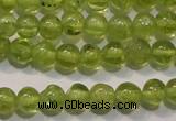 CPO102 15 inches 4mm round natural peridot beads wholesale