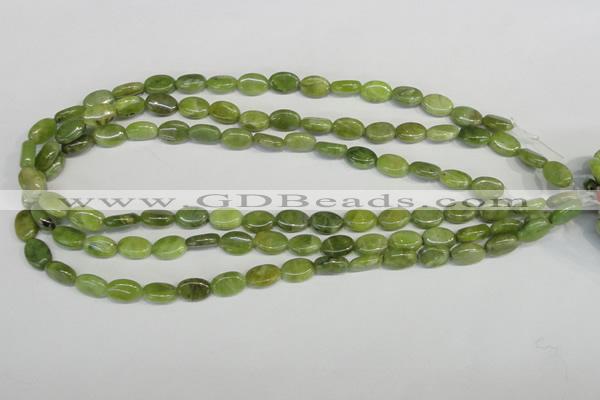 CPO33 15.5 inches 8*12mm oval olivine gemstone beads wholesale