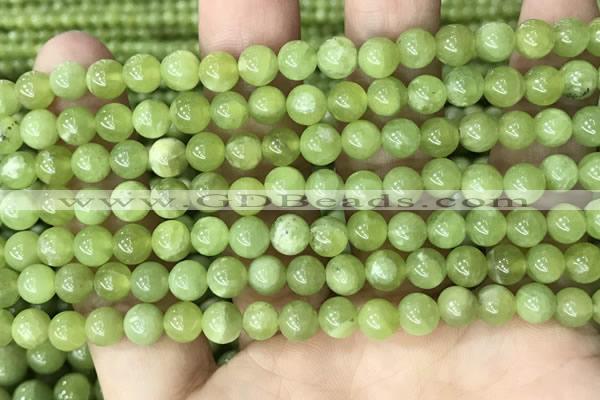 CPO44 15.5 inches 6mm round natural olivine gemstone beads