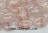 CPQ11 15.5 inches 13*18mm oval natural pink quartz beads wholesale