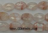 CPQ218 15.5 inches 10*14mm faceted oval natural pink quartz beads