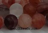 CPQ304 15.5 inches 12mm round matte pink quartz beads wholesale