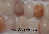 CPQ72 15.5 inches 14*20mm faceted rondelle natural pink quartz beads